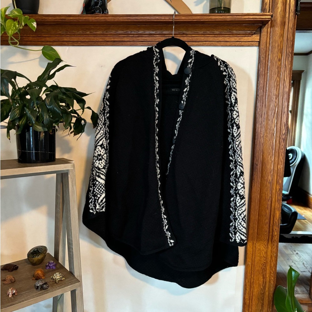 Handmade hooded wool cape